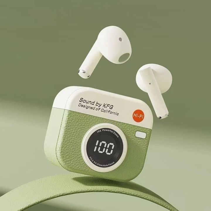 Q86 TWS Wireless Earphone Bluetooth Headphones Sport Stereo Bluetooth Earbuds for iPhone Retro Camera Style By Prolific