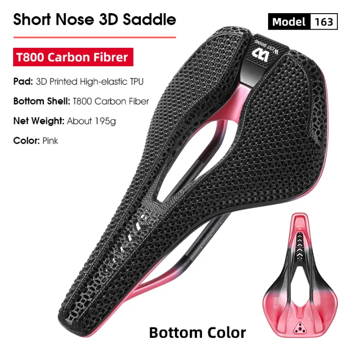 WEST%20BIKING%20Short%20Nose%203D%20Printed%20Bicycle%20Saddle%20Ultralight%20T800%20Carbon%20Fiber%20MTB%20Road%20Bike%20Cushion%20Professional%20Racing%20Saddle%20-%20Image%207