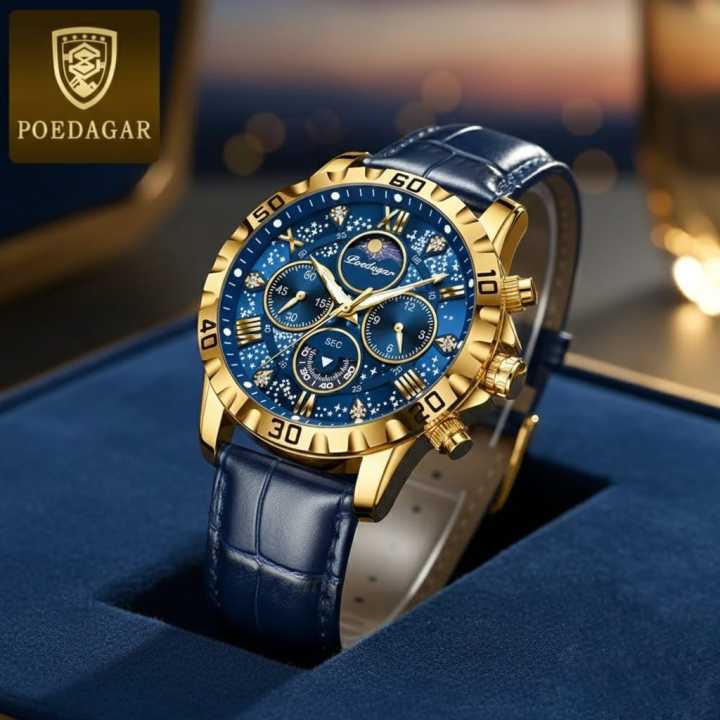 POEDAGAR%20973%20(Fan%20Made)%20Moon%20New%20Luxury%20Genuine%20Leather%20Men%20Quartz%20Watches%20Luminous%20Daily%20Life%20Waterproof%20Chronograph%20fashion%20Analog%20Watch%20for%20men%20-%20Watch%20For%20Men%20-%20Image%202