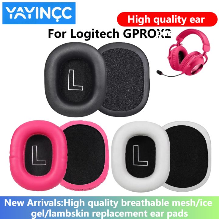 YAYINCC Replacement Protein Leather memory foam Ear Pads Cushion Cover Earpads For Logitech GPROX2 Headset repair parts