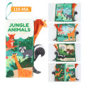 Single Colorful Baby Teaches Cloth Book with Tail Soft Fabric Early Learning. 