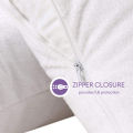1pc Waterproof Pillow Cover Cotton Terry Fabric Zipper Pillow Protector Bedbug Proof & Hypoallergenic 50x70cm.