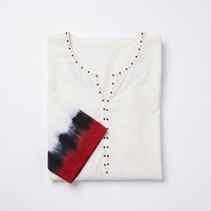 White%20Cotton%20Pure%20Tie%20Dye%20Kurti%20For%20Women%20-%20Image%203