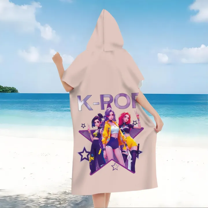 1PC%20%20Girl%20Group%20Hooded%20Bath%20Robe%20for%20Kids%20&%20Adults,%20Microfiber%20Quick%20Dry%20Beach%20Towel,%20Anime%20Cartoon%20Print%20for%20Pool%20Bath%20-%20Image%205