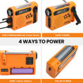 Portable Solar Hand Crank Radio 3 In 1 2000mAh Power Bank Phone Charger Flashlight Emergency Radio AM/FM/SW Weather Radios.