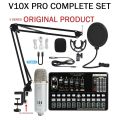 V10x Pro Live Sound Card  Professional Complete Set Condenser Microphone  Original Product Recording Studio Singing Karaoke TikTok Streaming Voice Audio Echo Interface. 