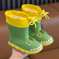 Dinosaur Children's Rain Boots Boys And Girls Cute Anti-slip Wear-Resistant Rain Shoes Soft Soled Outdoor Waterproof Shoes.
