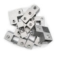 20/25/30mm Square Tube Connectors Galvanized Aluminum Alloy Square Tube Connector Tee Fasteners Square Steel Fixed Clips. 