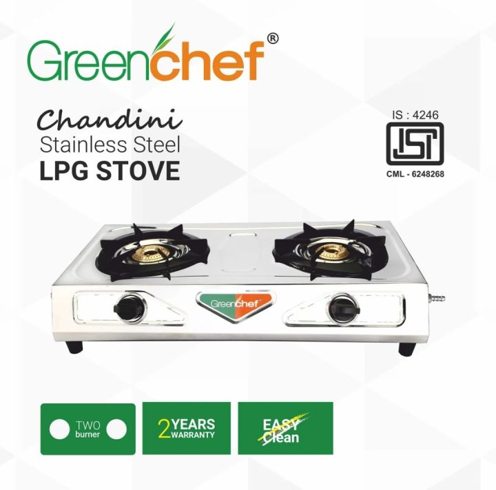 Gas Cooker Double Burner Stainless Steel India