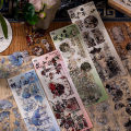 3pcs Chinese style Bronzing flat Stickers Creativity Decorative Stick Labels Diary Album Scrapbooking material Craft Supplies.