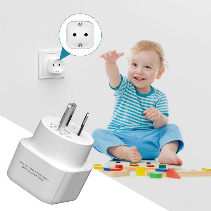 2/4pcs%203Pin%20AU%20NZ%20Power%20Plug%20Adapter%20EU%20to%20AU/NZ%20Plug%20Converter,%20New%20Zealand%20Australia%20Travel%20Plug%20Wall%20Plug%20Socket%20White%20-%20Image%205