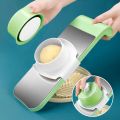 5-in-1 Stainless Steel Vegetable & Fruit Cutter - Multifunctional Kitchen Slicer for Onion, Potato, Carrot, Garlic | Manual Food Chopper with Hand Protector, Changeable Blades, Easy Salad Prep. 