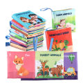 Soft Baby Books toys Montessori 3D Touch Feel High Contrast Cloth Book Sensory Early Learning games for kids Educational toys.