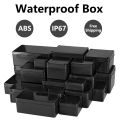Black Box Outdoor Waterproof Case Plastic Box Electronic Project Case Instrument Waterproof Junction Box Housing.