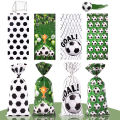 25/50pcs Soccer Theme Candy Wrapping Bags Football Bag Cookie Bag Fans Party Favor Bags for Boys Birthday Party Decor.