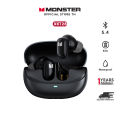 Monster xkt28 Bluetooth wireless headset Bluetooth 5.4 wireless earphone Bluetooth earphone answer call music headphone play game bad dual mode mic. 