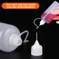 5 Pcs Needle Tip Glue Bottle Squeeze Plastic Bottle Dispensing Needle Sealing Cap Liquid Flux Dispenser Applicator. 