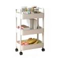 Household Multi-layer Small Cart Storage Rack Floor To Floor Kitchen Bedroom Bathroom Storage Rack Storage Rack With Wheels. 