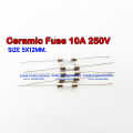 (5 pcs) ceramic fuse ceramic fuse 0.5A (500mA) / 5A/10A/12A/15A/20A 250V rat tail size 5x20mm.. 