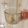 Korean style glass milk cup Milk Cup with handle feeding Cereal Milk Cup. 
