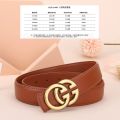 Ladies genuine leather belt, versatile decoration for business and casual wear, simple and fashionable, with a high-end feel..