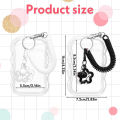 2 Pack Clear Photocard Holder Keychain for Kpops - Protective Card Protector Sleeve with Star Wave Design | ID Badge, Bus Pass,. 
