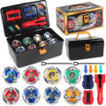 BX Gyro Set 8pcs Beys Booster Spinning Toy Battle Tops with Launcher Storage Case   Metal Fighting Game. 