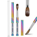 100% Kolinsky Sable Nail Acrylic Brush UV Gel Carving Pen Brush Liquid Powder Nail Drawing Nail Brush Acrylic Powder. 