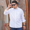 Plus Size 12XL 10XL Men's Shirts Long Sleeves Work Formal Shirt Anti-Wrinkle Classic Business Pocket Tops Male Clothing 90-190KG. 
