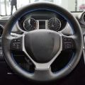 For Suzuki Swift 2011-2017 SX4 S-CROSS Celerio Vitara 2015-2019 Hand Stitched Black Perforated Steering Wheel Leather Cover. 