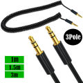 Rallonge Jack 3.5mm 4 3 Pole TRRS to TRRS Male to Female Headphone Stereo Audio AUX Spring Coiled Spiral Cable.