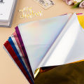50pcs/set Toner Reactive Foil Sheets for Laser Printer Laminator Hot Stamping Holographic Foil Paper Rolls for DIY Card Crafts. 