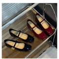 Women's Retro Patent Leather Mary Jane Shoes | Square Toe Buckle Strap Low Heel Pumps | Comfortable Casual Daily Wear Shoes. 