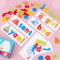 Wooden Spelling Game: Preschool Children's 26 English Letter Spelling Practice, Early Education Cognitive Puzzle Toy. 