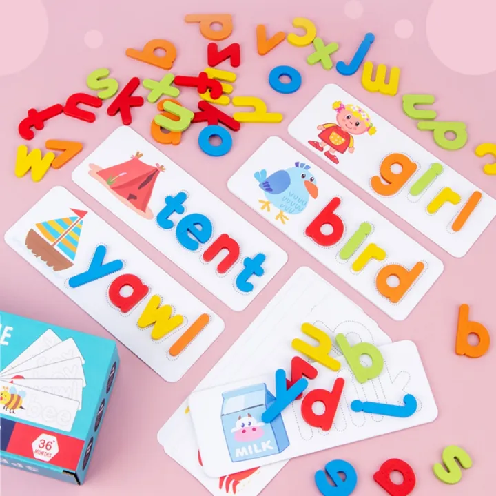 Wooden%20Spelling%20Game:%20Preschool%20Children's%2026%20English%20Letter%20Spelling%20Practice,%20Early%20Education%20Cognitive%20Puzzle%20Toy%20-%20Image%204