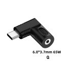 ​DC 5.5X2.5 7.4X5.0 4.5X3.0mm Female Jack to 65W Type C USB C PD Power Connector Adapter for MacBook Xiaomi Redmi OPPO Samsung. 