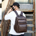 High QualityUSBCharging Backpack MenPULeather Large Capacity Computer Backpack School Backpack for Teenage Boys. 