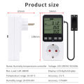 Humidity And Temperature Control Socket LCD Digital Display Thermostat Switch Humidity Temp Controller With Temperature Sensor. 