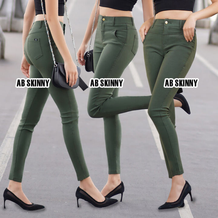 AB skinny pure color 300,000 like AB skinny jeans women
