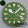 GRAMOCK 29mm  Red Vintage Green Sterile Watch Dial Hands Sets Luminous For NH34 NH35 Movement Men's Watch Accessories Parts. 