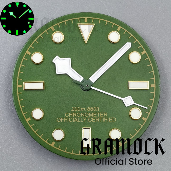 GRAMOCK%2029mm%20%20Red%20Vintage%20Green%20Sterile%20Watch%20Dial%20Hands%20Sets%20Luminous%20For%20NH34%20NH35%20Movement%20Men's%20Watch%20Accessories%20Parts%20-%20Image%205