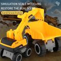 Large Size Dump Truck Three Year Old Boy Loading Soil Engineering Car Toy Excavator. 