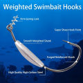 FishTrip Fishing Jig Head Hook with Spring Lock Pin Crank Barbed Hook Plastic Lure Soft Worm Hook High Carbon Steel Fish Tackle. 