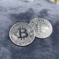 Gold Plated Bitcoin Coin – Antique Style Decorative Collectible Gift.