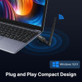 AX900 USB WiFi Adapter Dual Band Bluetooth 5.3 2 in 1 Wi-Fi 6 Dongle Wireless Receiver For PC/Laptop Driver Free For Win10/11. 
