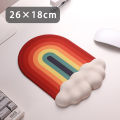 Mouse Pad Keyboard Rainbow Wrist Rest Memory Foam Silicone Ergonomic Mouse Pad for Desktop Office Computer Laptop Wrist Rest. 