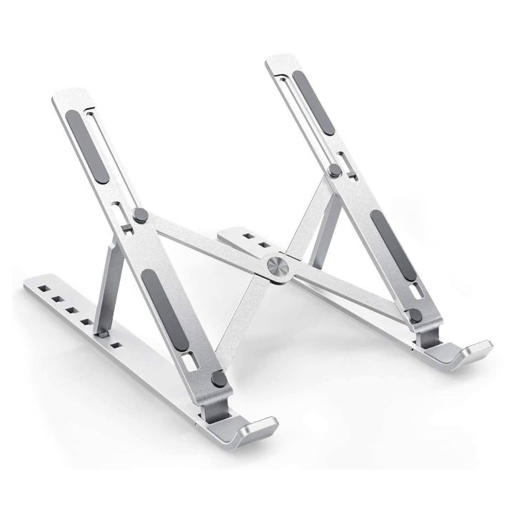 Aluminum Alloy Metal Adjustable Laptop Stand for 10 to 17 Inches Macbook/Laptops/Tab