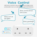 WiFi Tuya Smart Socket British Standard Smart Home Dual Plug Power Strip 13A Compatible Alexa  Home Remote Control. 