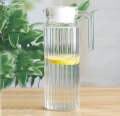 Water Jug 1100ml Clear Glass Water Pitcher. 