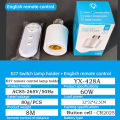 E27 60W Wireless Remote Control Smart Timer Switch Lamp Holder 110V 220V House Multi Light Switch Baby Room Bedroom Timer Switch. 